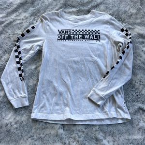 Vans Women’s Medium Long Sleeve White Tee - Like New
